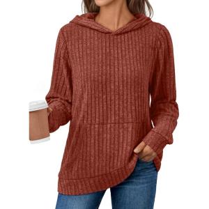 imageAUTOMET Womens Oversized Lightweight Hoodies Fall Fashion Sweaters 2025 Loose Fleece Sweatshirts Clothes with PocketCaramel