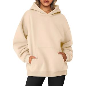 imageAUTOMET Womens Oversized Sweatshirts Fleece Hoodies Long Sleeve Shirts Pullover Fall Outfits 2025 with PocketApricot