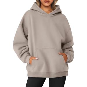 imageAUTOMET Womens Oversized Sweatshirts Fleece Hoodies Long Sleeve Shirts Pullover Fall Outfits 2025 with PocketCoffeegrey