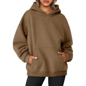 imageAUTOMET Womens Oversized Sweatshirts Fleece Hoodies Long Sleeve Shirts Pullover Fall Outfits 2025 with PocketKhaki