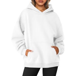 imageAUTOMET Womens Oversized Sweatshirts Fleece Hoodies Long Sleeve Shirts Pullover Fall Outfits 2025 with PocketWhite