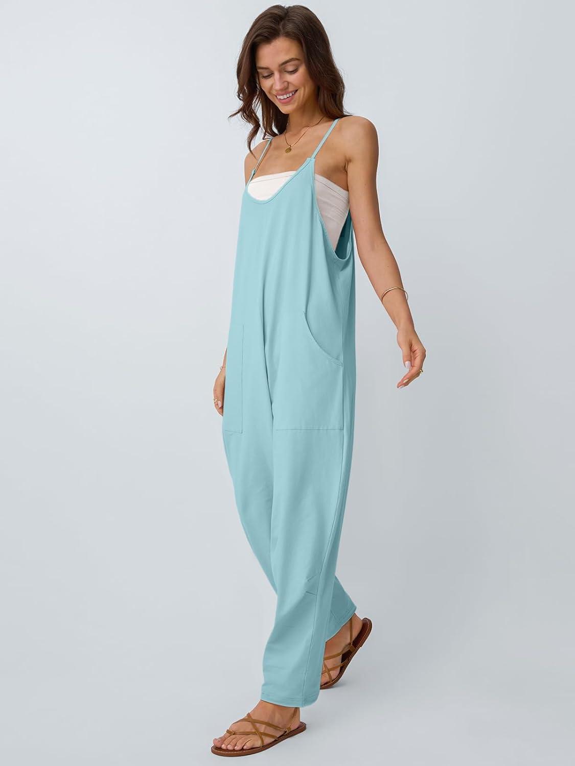 imageAUTOMET Jumpsuits for Women Casual Summer Outfits Rompers Comfy Beach Vacation Trendy Overalls Jumpers Fashion Clothes 2025Cyan