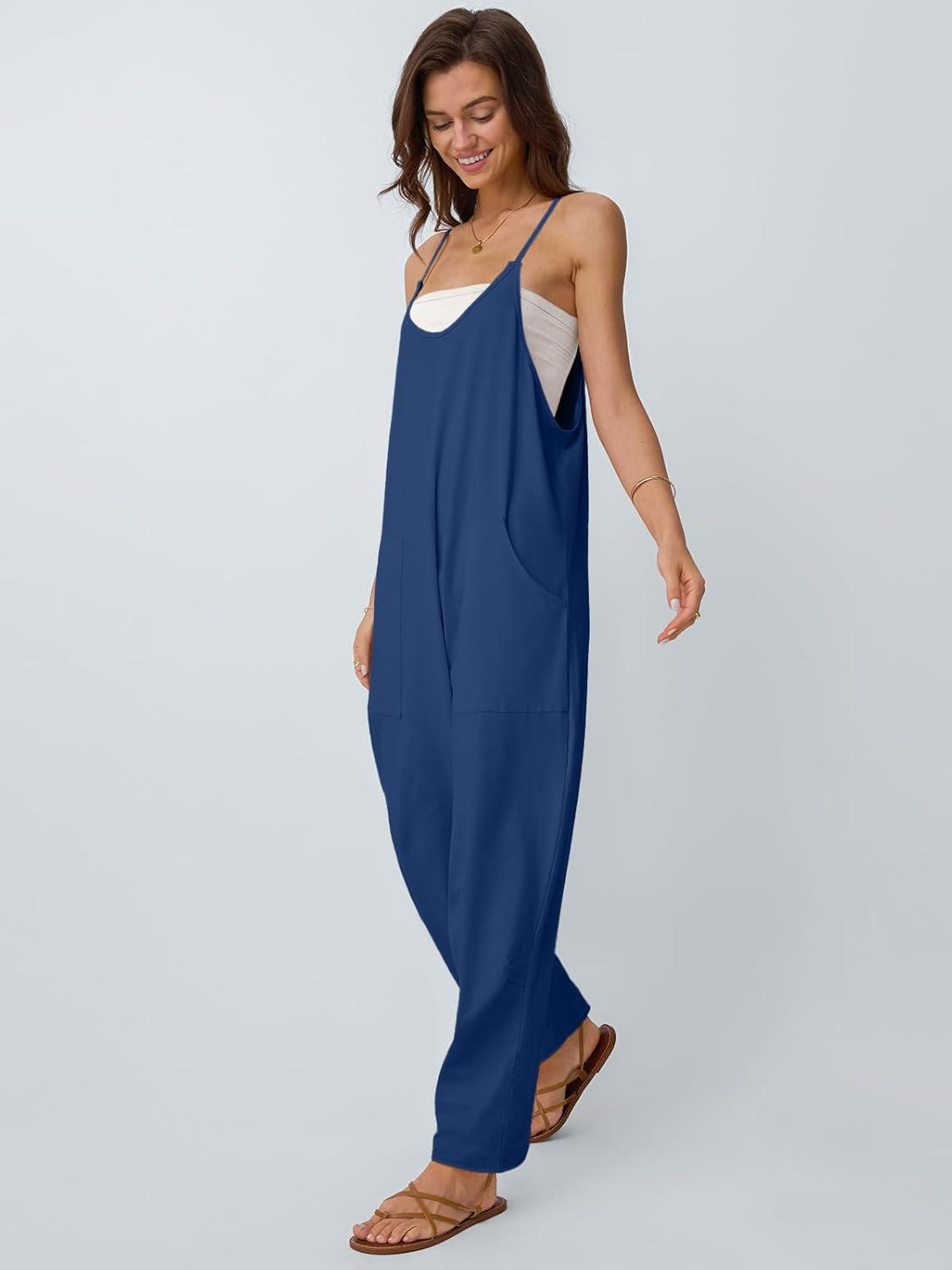 imageAUTOMET Jumpsuits for Women Casual Summer Outfits Rompers Comfy Beach Vacation Trendy Overalls Jumpers Fashion Clothes 2025Darkblue