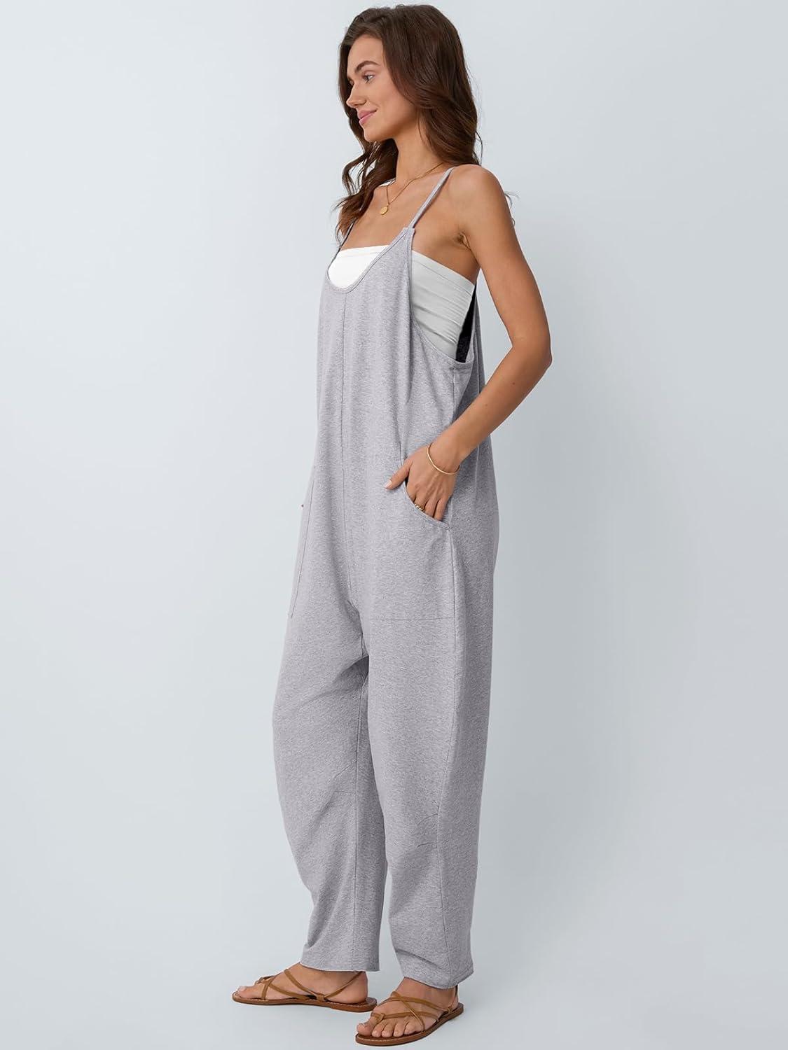 imageAUTOMET Jumpsuits for Women Casual Summer Outfits Rompers Comfy Beach Vacation Trendy Overalls Jumpers Fashion Clothes 2025Gray