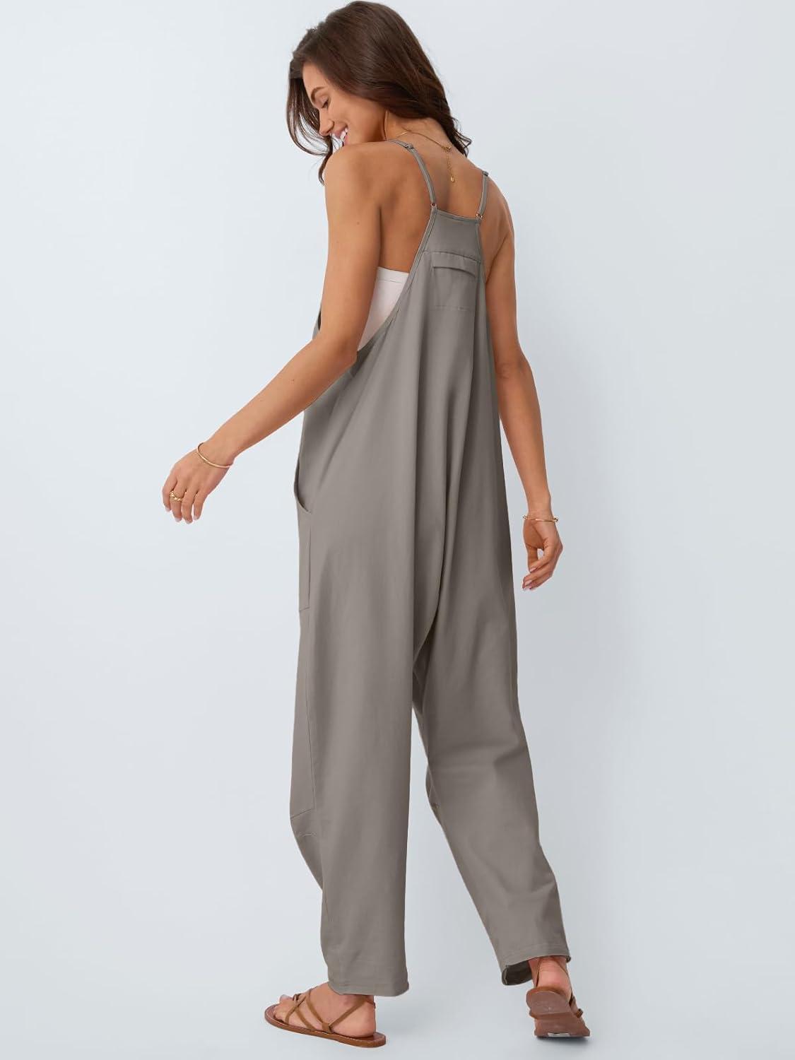 imageAUTOMET Jumpsuits for Women Casual Summer Outfits Rompers Comfy Beach Vacation Trendy Overalls Jumpers Fashion Clothes 2025Greygreen