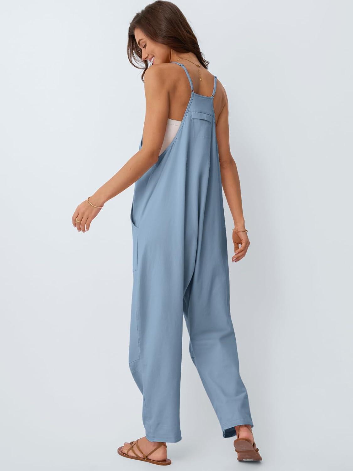 imageAUTOMET Jumpsuits for Women Casual Summer Outfits Rompers Comfy Beach Vacation Trendy Overalls Jumpers Fashion Clothes 2025Lightblue