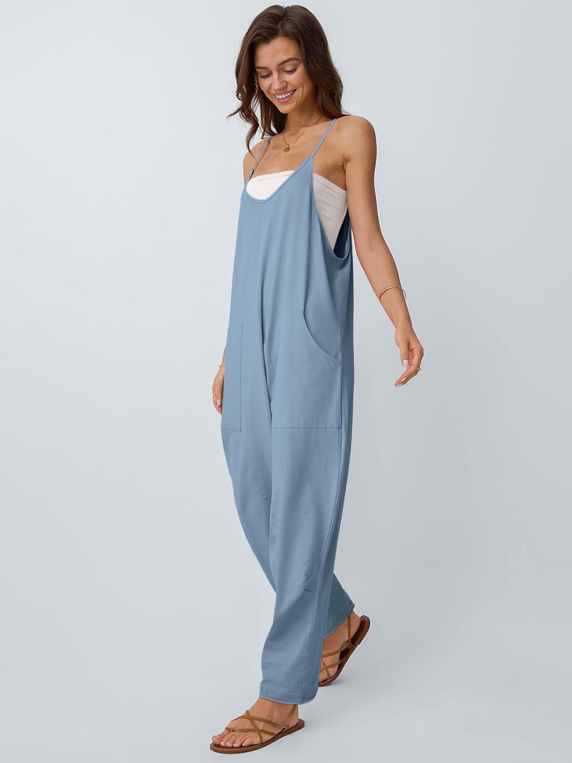 imageAUTOMET Jumpsuits for Women Casual Summer Outfits Rompers Comfy Beach Vacation Trendy Overalls Jumpers Fashion Clothes 2025Lightblue