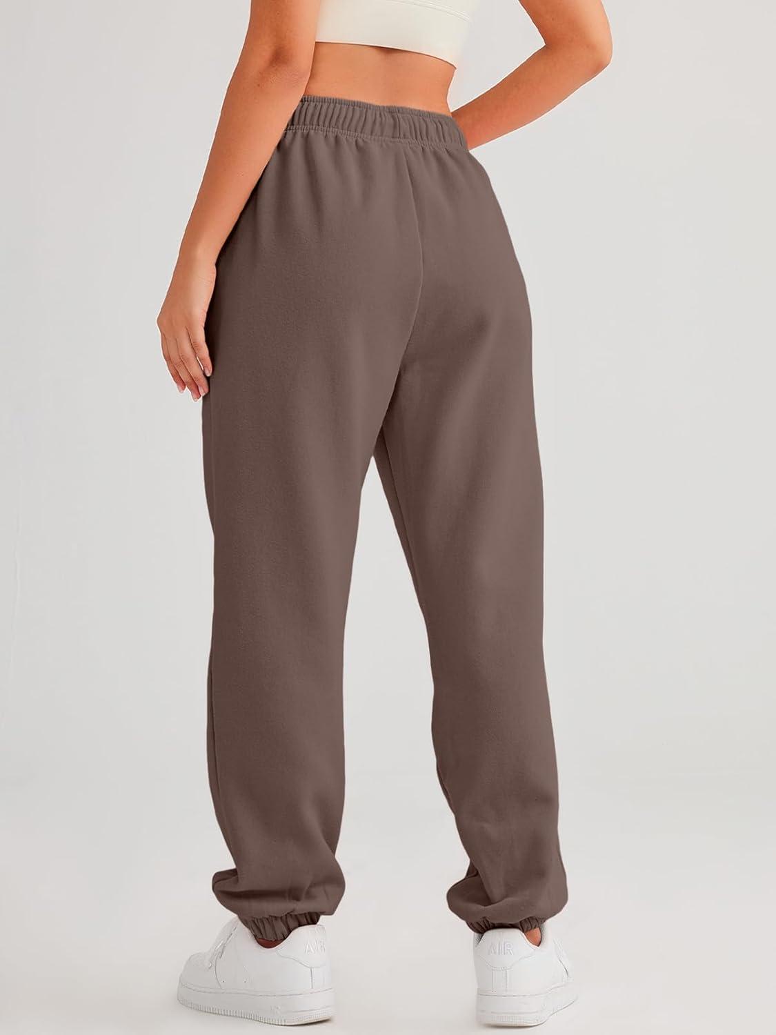 imageAUTOMET Womens Casual Baggy Fleece SweatpantsCoffeegrey