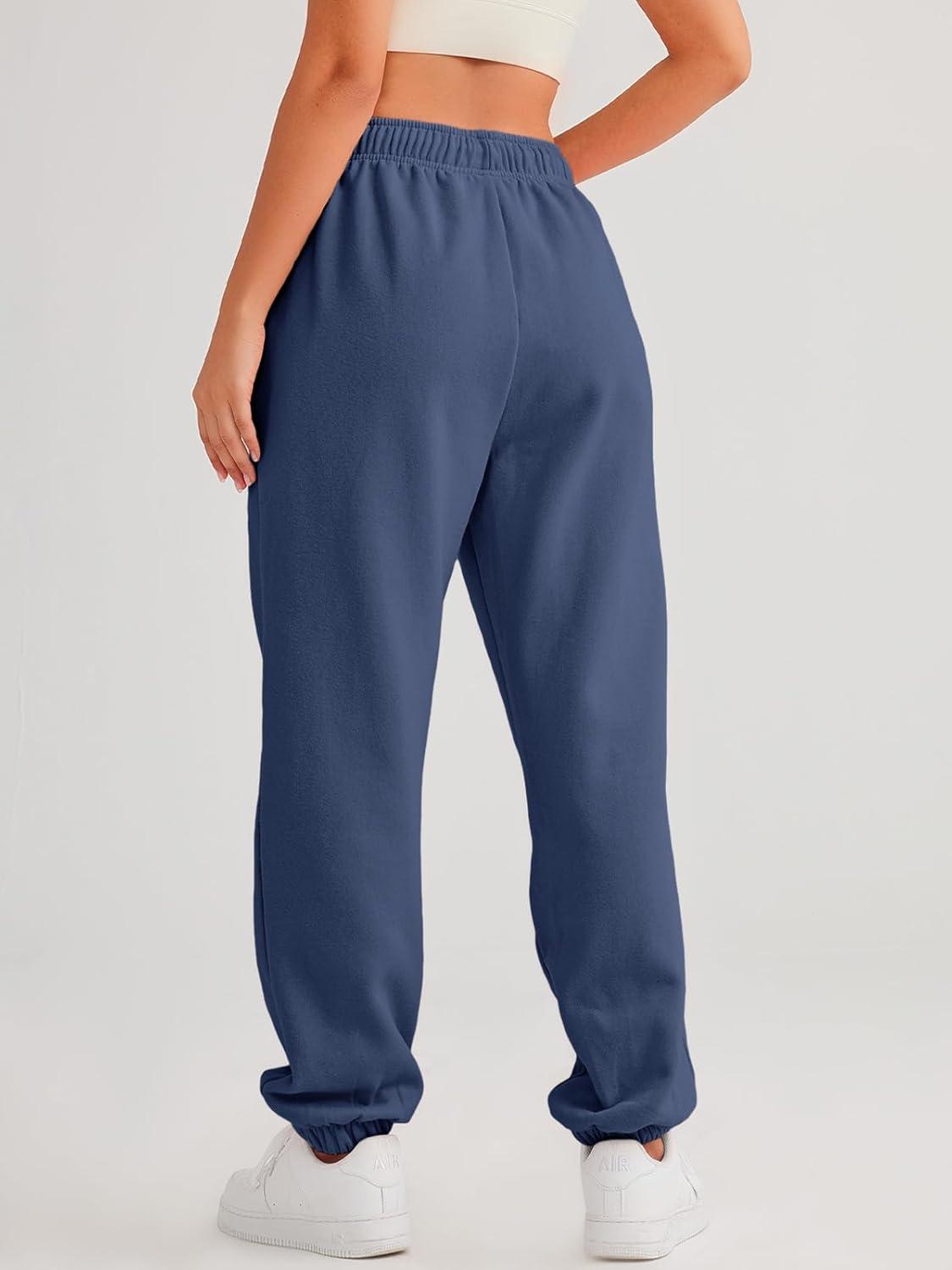 imageAUTOMET Womens Casual Baggy Fleece SweatpantsNavyblue