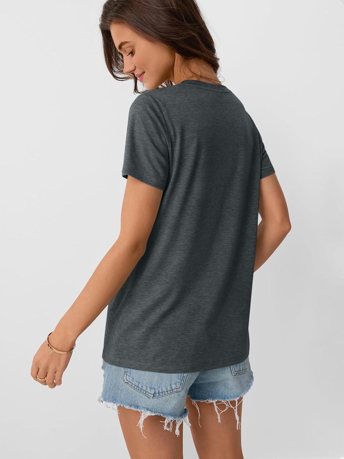 imageAUTOMET Womens Summer Tops Workout Shirts Beach Vacation Outfits Business Tshirts Dressy Fashion Spring Clothes 2025Blackgrey