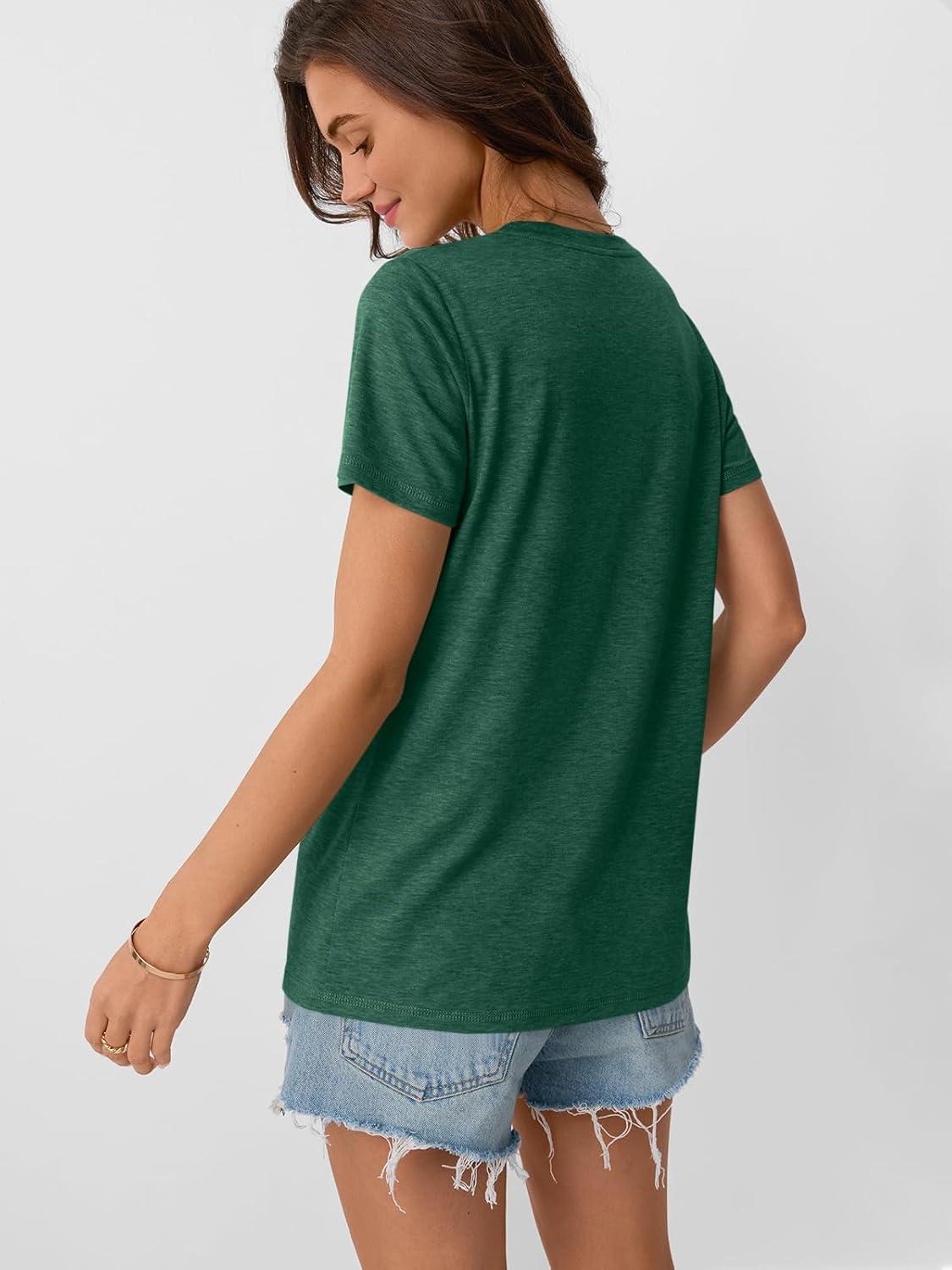 imageAUTOMET Womens Summer Tops Workout Shirts Beach Vacation Outfits Business Tshirts Dressy Fashion Spring Clothes 2025Green