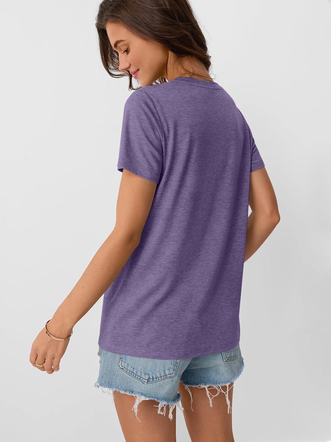 imageAUTOMET Womens Summer Tops Workout Shirts Beach Vacation Outfits Business Tshirts Dressy Fashion Spring Clothes 2025Purple