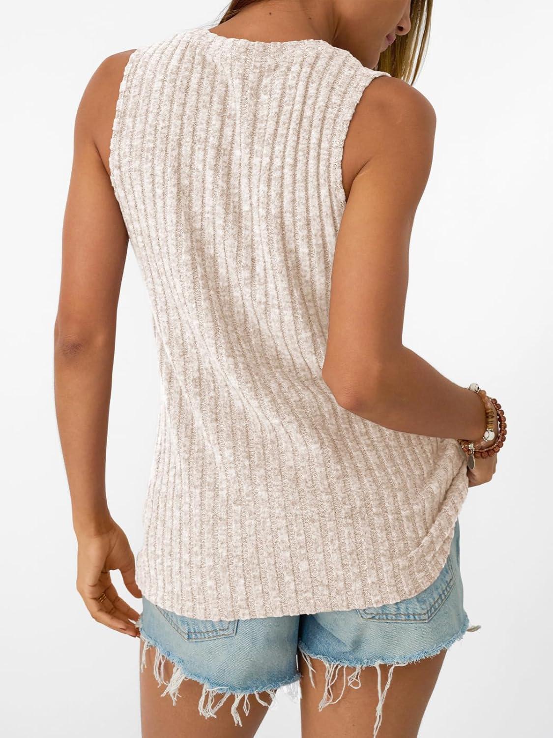 imageAUTOMET Womens Tank Tops Sleeveless Tunic Shirts Summer Fashion Basic Soft Clothes 2025 Casual Trendy Vacation Spring OutfitsBeige