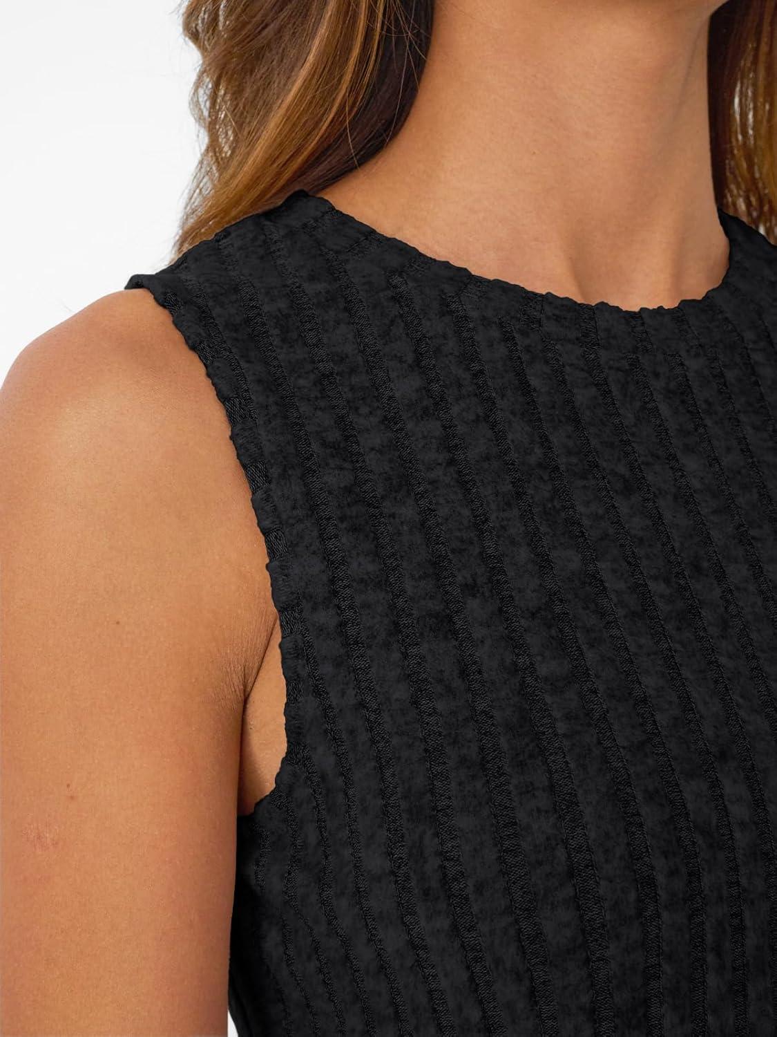 imageAUTOMET Womens Tank Tops Sleeveless Tunic Shirts Summer Fashion Basic Soft Clothes 2025 Casual Trendy Vacation Spring OutfitsBlack