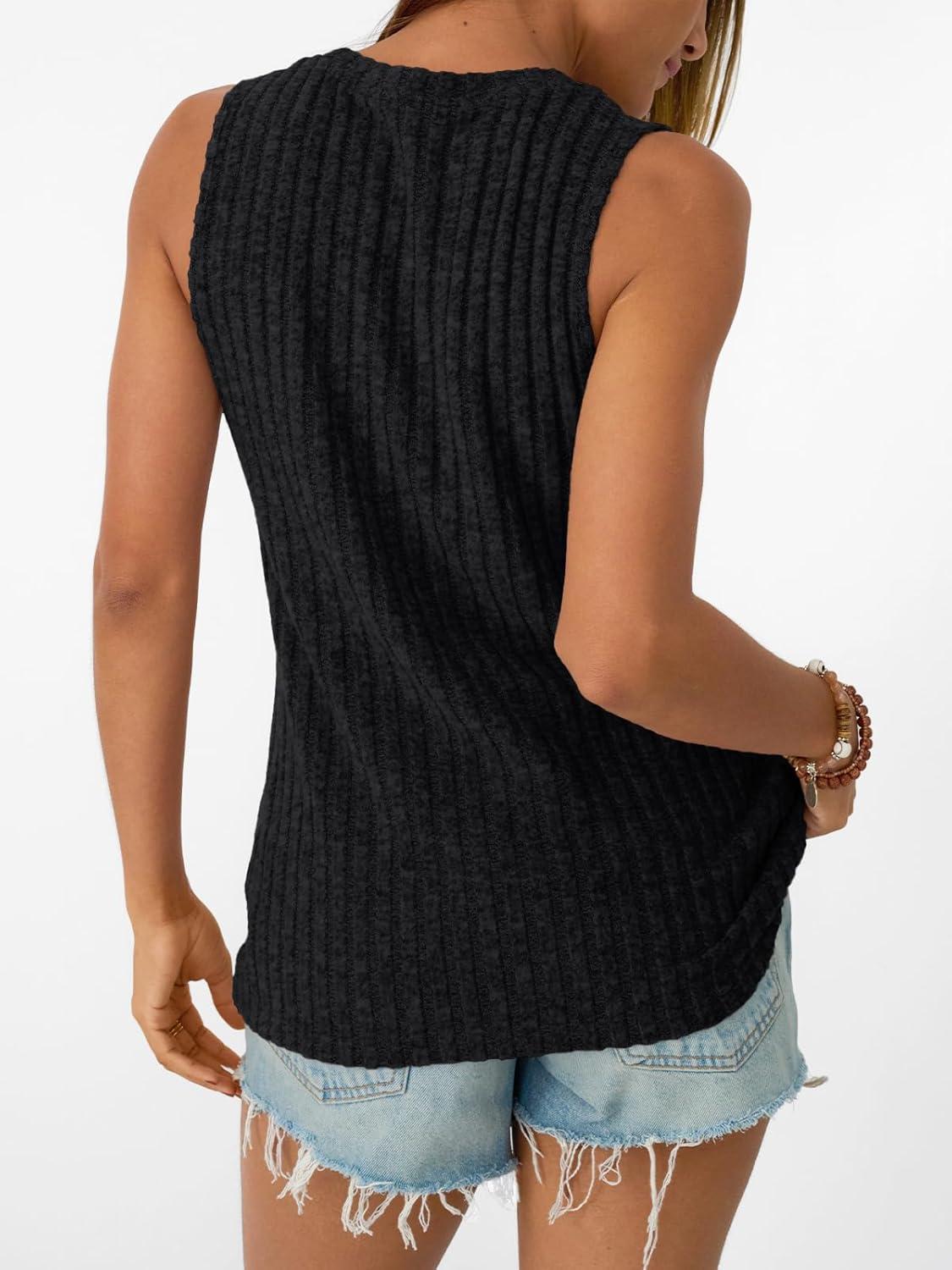 imageAUTOMET Womens Tank Tops Sleeveless Tunic Shirts Summer Fashion Basic Soft Clothes 2025 Casual Trendy Vacation Spring OutfitsBlack