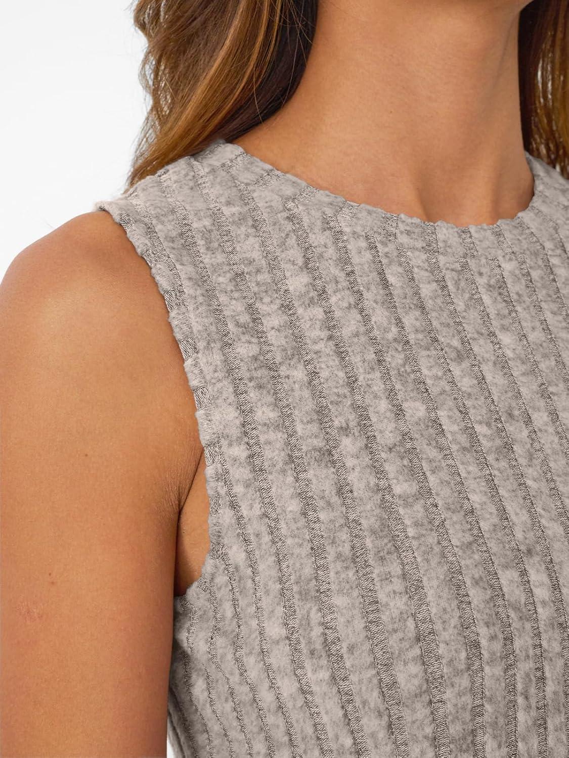 imageAUTOMET Womens Tank Tops Sleeveless Tunic Shirts Summer Fashion Basic Soft Clothes 2025 Casual Trendy Vacation Spring OutfitsCoffeegrey