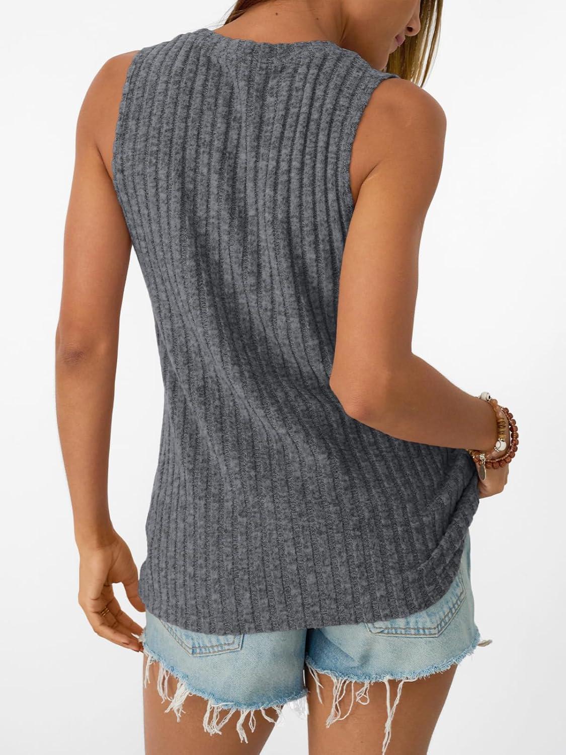 imageAUTOMET Womens Tank Tops Sleeveless Tunic Shirts Summer Fashion Basic Soft Clothes 2025 Casual Trendy Vacation Spring OutfitsDarkgrey