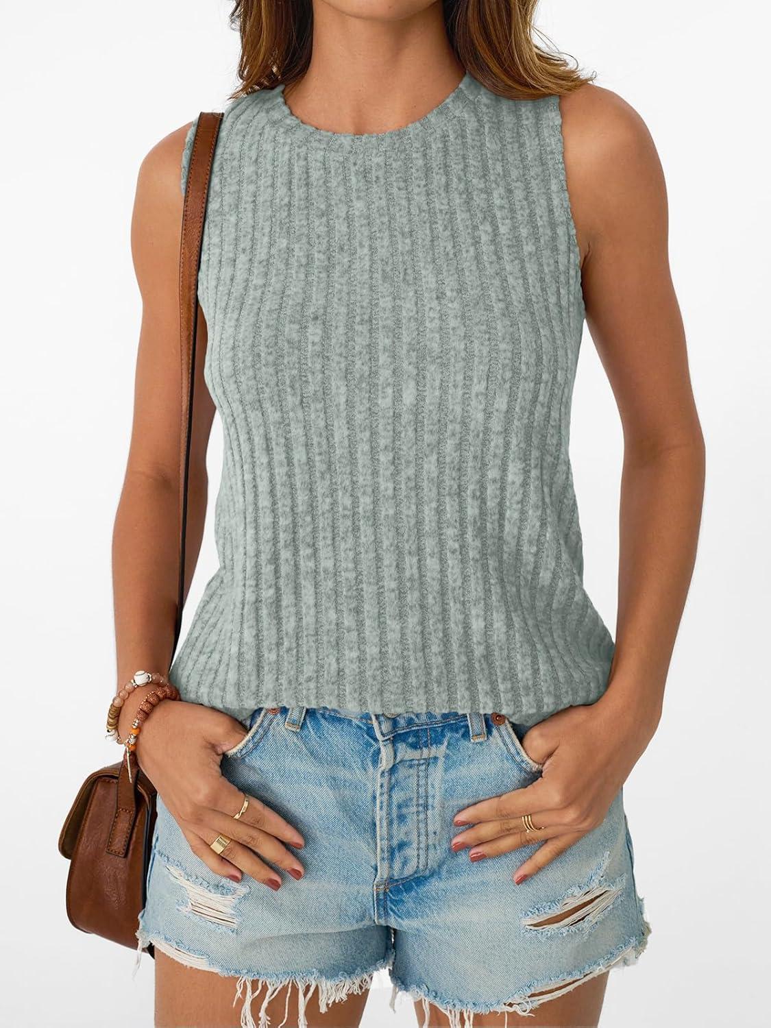 imageAUTOMET Womens Tank Tops Sleeveless Tunic Shirts Summer Fashion Basic Soft Clothes 2025 Casual Trendy Vacation Spring OutfitsGreen