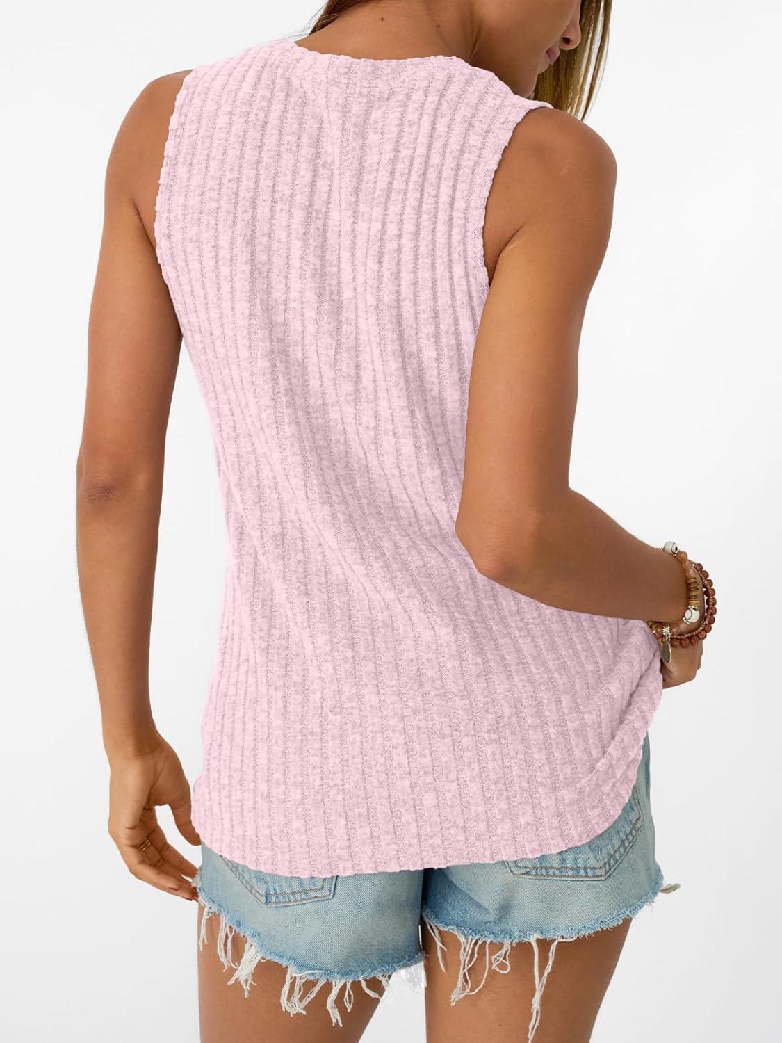 imageAUTOMET Womens Tank Tops Sleeveless Tunic Shirts Summer Fashion Basic Soft Clothes 2025 Casual Trendy Vacation Spring OutfitsPink