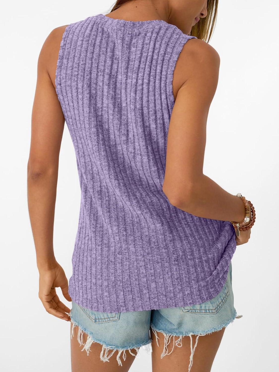 imageAUTOMET Womens Tank Tops Sleeveless Tunic Shirts Summer Fashion Basic Soft Clothes 2025 Casual Trendy Vacation Spring OutfitsPurple