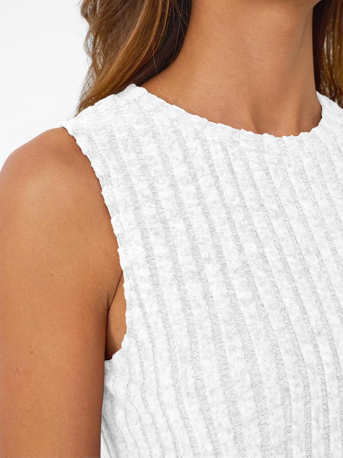 imageAUTOMET Womens Tank Tops Sleeveless Tunic Shirts Summer Fashion Basic Soft Clothes 2025 Casual Trendy Vacation Spring OutfitsWhite