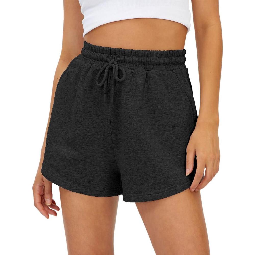 imageAUTOMET Womens Summer Shorts Casual Sweat Athletic Spring Outfits Beach Vacation Clothes Comfy Fall Fashion 2025Blackgrey