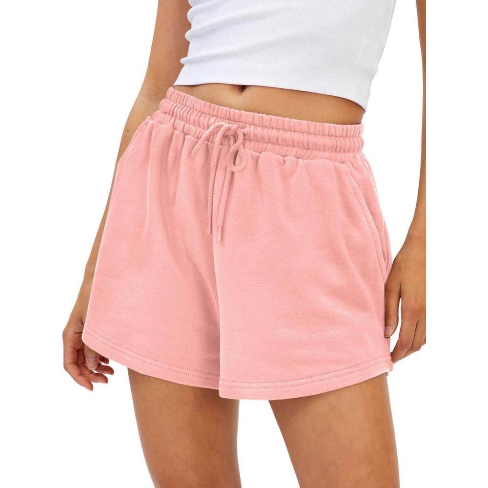 imageAUTOMET Womens Summer Shorts Casual Sweat Athletic Spring Outfits Beach Vacation Clothes Comfy Fall Fashion 2025Pink