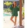 imageAUTOMET 2 Piece Sets For Women Lounge Wear Matching Two Piece Pajama Fashion Oversized Shirts And Shorts Spring Outfit 202501grassgreen