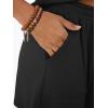 imageAUTOMET 2 Piece V Neck Cap Sleeve Shirt and Shorts Set Womens Matching Summer Lounge SetsBlack