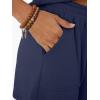 imageAUTOMET 2 Piece V Neck Cap Sleeve Shirt and Shorts Set Womens Matching Summer Lounge SetsNavy