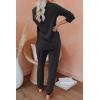 imageAUTOMET Lounge Sets for Women Comfy 2 Piece Pajamas Sets Fall Loungewear Pjs Outfits Sweatsuits with Sweatpants 2025Black Grey