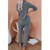 imageAUTOMET Lounge Sets for Women Comfy 2 Piece Pajamas Sets Fall Loungewear Pjs Outfits Sweatsuits with Sweatpants 2025Dark Grey