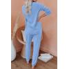 imageAUTOMET Lounge Sets for Women Comfy 2 Piece Pajamas Sets Fall Loungewear Pjs Outfits Sweatsuits with Sweatpants 2025Light Blue