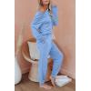 imageAUTOMET Lounge Sets for Women Comfy 2 Piece Pajamas Sets Fall Loungewear Pjs Outfits Sweatsuits with Sweatpants 2025Light Blue