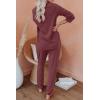 imageAUTOMET Lounge Sets for Women Comfy 2 Piece Pajamas Sets Fall Loungewear Pjs Outfits Sweatsuits with Sweatpants 2025Wine Red