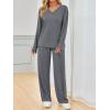 imageAUTOMET Sweatsuits Women 2 Piece Outfit Fashion Travel Lounge Sets With Wide Leg Pants Airport Track Suits Fall Clothes 2025Darkgrey