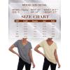 imageAUTOMET TShirts Short Sleeve V Neck Tees Tops for Women Fashion Trendy Lightweight Soft Casual Summer Outfits Clothes 2025Coffegrey