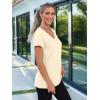 imageAUTOMET TShirts Short Sleeve V Neck Tees Tops for Women Fashion Trendy Lightweight Soft Casual Summer Outfits Clothes 2025Cream