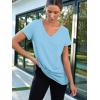 imageAUTOMET TShirts Short Sleeve V Neck Tees Tops for Women Fashion Trendy Lightweight Soft Casual Summer Outfits Clothes 2025Lightblue