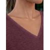 imageAUTOMET TShirts Short Sleeve V Neck Tees Tops for Women Fashion Trendy Lightweight Soft Casual Summer Outfits Clothes 2025Wine Red