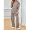 imageAUTOMET Two Piece Sets for Women Mock Neck Fall Outfits 2025 Matching Lounge Sweat Set Airport Travel Sweatsuits Comfy SetsCoffeegrey