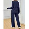 imageAUTOMET Two Piece Sets for Women Mock Neck Fall Outfits 2025 Matching Lounge Sweat Set Airport Travel Sweatsuits Comfy SetsNavy