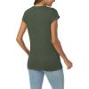 imageAUTOMET V Neck T Shirts for Women Spring Summer Fall Tops Teacher Work Business Dressy Casual Blouses Basic Tees Boho FashionArmygreen