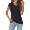 imageAUTOMET V Neck T Shirts for Women Spring Summer Fall Tops Teacher Work Business Dressy Casual Blouses Basic Tees Boho FashionBlack