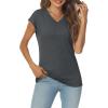 imageAUTOMET V Neck T Shirts for Women Spring Summer Fall Tops Teacher Work Business Dressy Casual Blouses Basic Tees Boho FashionBlackgrey
