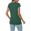 imageAUTOMET V Neck T Shirts for Women Spring Summer Fall Tops Teacher Work Business Dressy Casual Blouses Basic Tees Boho FashionGreen