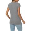 imageAUTOMET V Neck T Shirts for Women Spring Summer Fall Tops Teacher Work Business Dressy Casual Blouses Basic Tees Boho FashionGrey