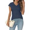 imageAUTOMET V Neck T Shirts for Women Spring Summer Fall Tops Teacher Work Business Dressy Casual Blouses Basic Tees Boho FashionNavy