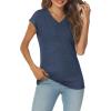 imageAUTOMET V Neck T Shirts for Women Spring Summer Fall Tops Teacher Work Business Dressy Casual Blouses Basic Tees Boho FashionNavy