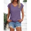 imageAUTOMET V Neck T Shirts for Women Spring Summer Fall Tops Teacher Work Business Dressy Casual Blouses Basic Tees Boho FashionPurple